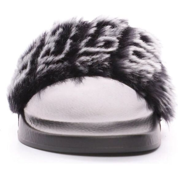 GIVENCHY 4G DYED SHEARLING FUR SLIDES 8 US (38 EU) - Picture 2 of 3